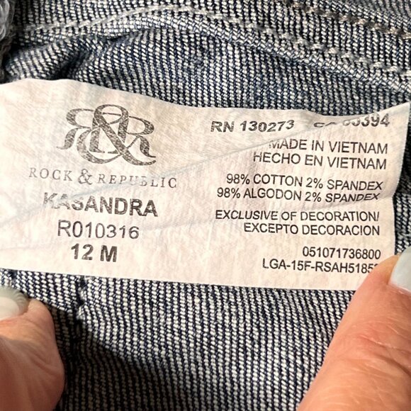 Rock & Republic Kasandra Studded Bootcut Jeans 12M Womens Denim Medium Wash - Picture 6 of 13